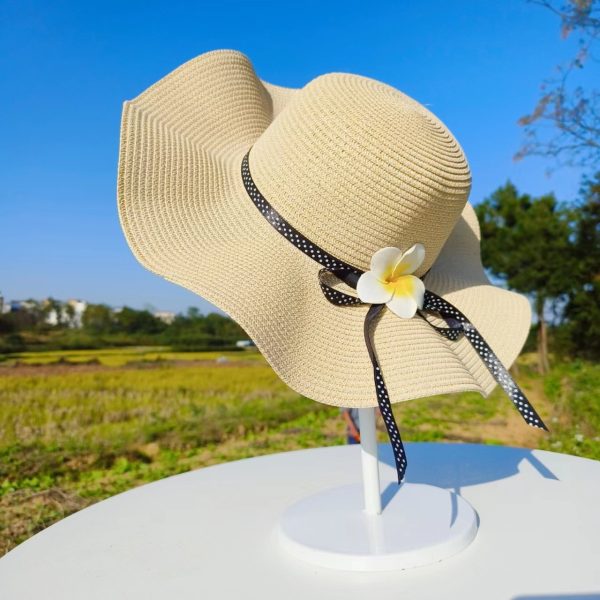 sun visor women beach straw hats wholesale designer summer girls straw caps custom popular straw hat - Image 3