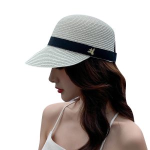 straw basketball hats with custom logo unisex sun visor daily straw hats wholesale outdoor paper straw caps