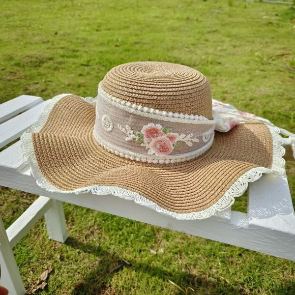 summer women designer straw hats custom beach sun girls high quality vintage straw hats party city straw hats - Image 3