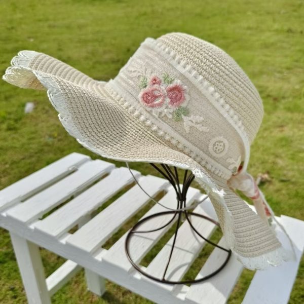 summer women designer straw hats custom beach sun girls high quality vintage straw hats party city straw hats - Image 4