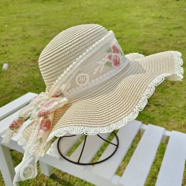 summer women designer straw hats custom beach sun girls high quality vintage straw hats party city straw hats - Image 6