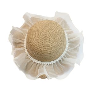 beach sun visor straw hats women children wholesale straw caps custom travel popular wide brim straw hat