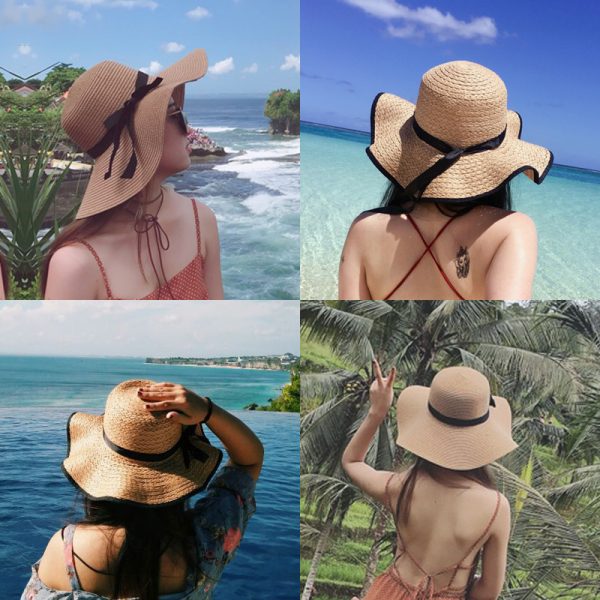 wholesale straw hats with custom logo beach sun straw caps women designer popular party city straw hats - Image 3