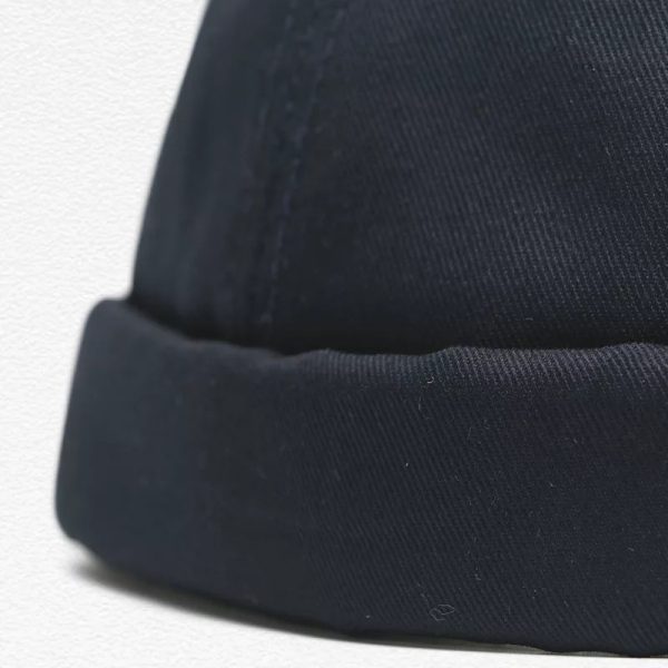 custom high quality solid color dome brimless caps six panel cap sunscreen visor retro landlord hat for men mikihat ball ca - Image 6