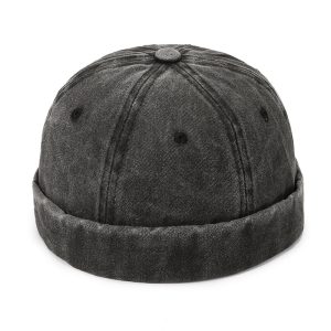 Custom solid color Cotton brimless hat dome landlord hat personality retro style Brimless Baseball Cap