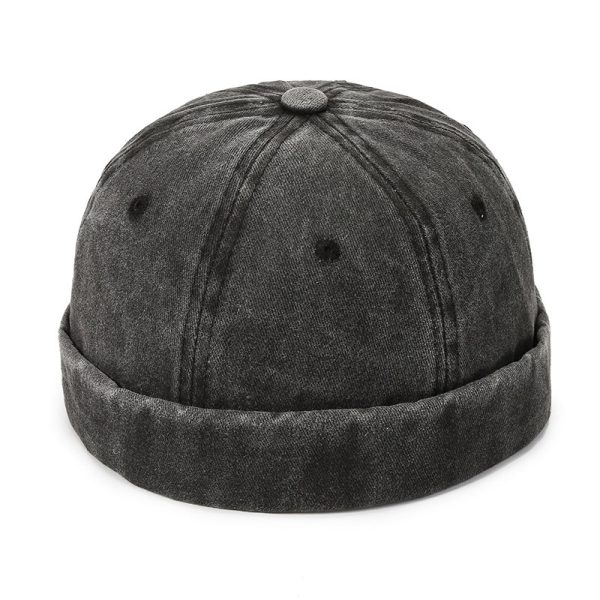 Custom solid color Cotton brimless hat dome landlord hat personality retro style Brimless Baseball Cap