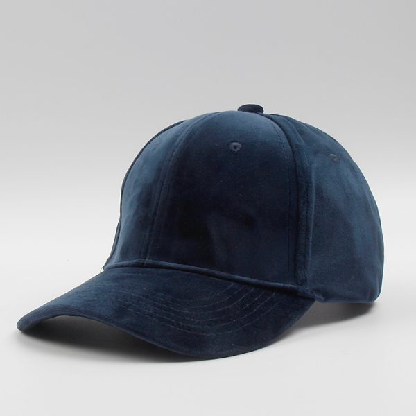 Autumn and winter curved brim baseball cap velvet dome caps hats custom embroidery hat ball caps with Metal Buckle - Image 2