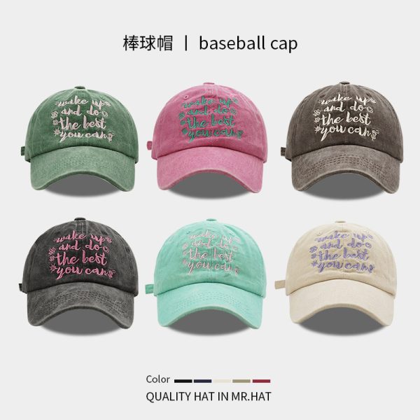 new 6 Panel ins color baseball cap soft top Washable hats & caps summer woman dad hats with custom logo unisex - Image 2