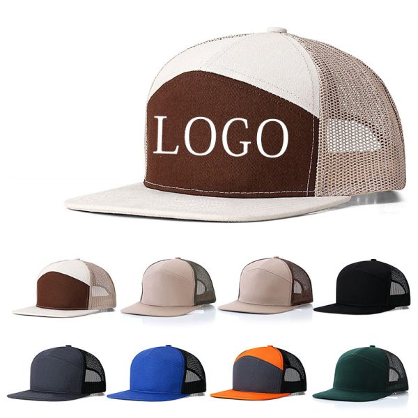 2024 new 7 Panel customized candy color  trucker hats with custom logo fitted hats & caps golf baseball cap unisex - Image 2