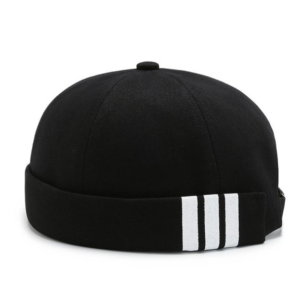 2024 custom high quality solid color dome brimless caps six panel  hats & caps mikihat fitted trucker hat - Image 2