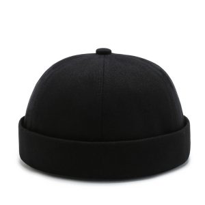 2024 custom high quality solid color dome brimless caps six panel  hats & caps mikihat custom trucker hat with custom logo