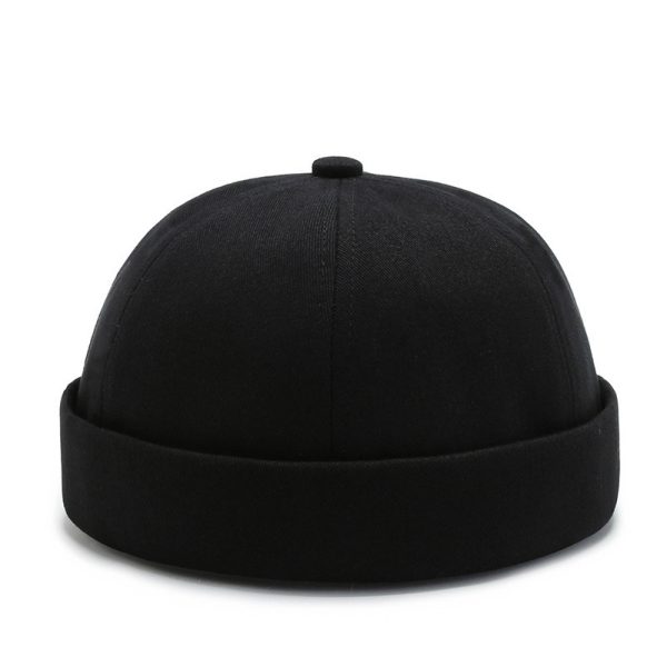 2024 custom high quality solid color dome brimless caps six panel  hats & caps mikihat custom trucker hat with custom logo