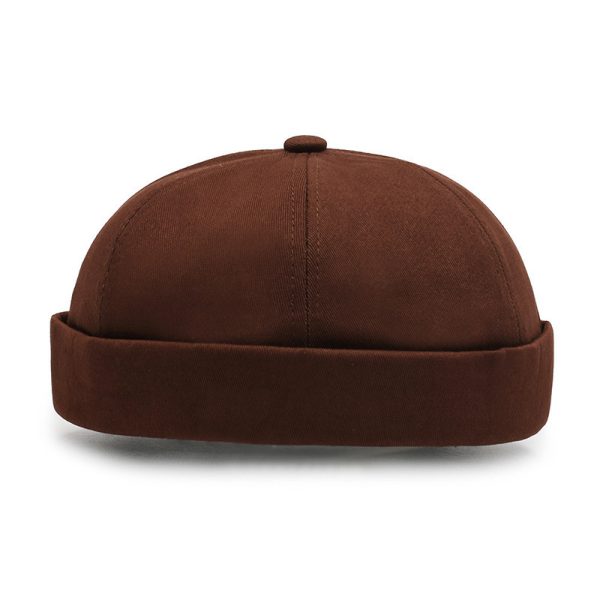 2024 custom high quality solid color dome brimless caps six panel  hats & caps mikihat custom trucker hat with custom logo - Image 4