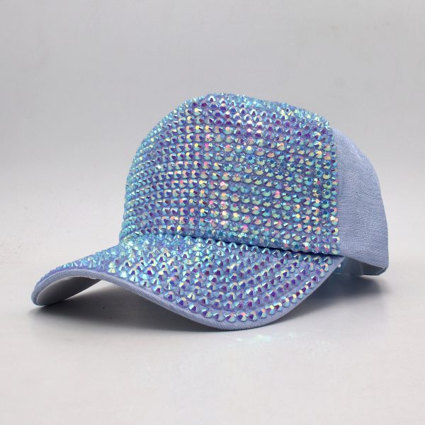 2024 candy color Set with diamonds5 Panel baseball cap for women Make an old Cave dad hat trucker hats women golf hats caps - Image 3