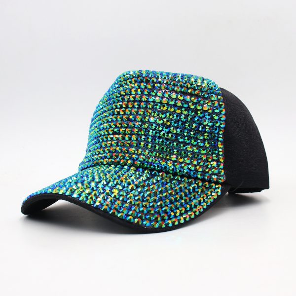 2024 candy color Set with diamonds 5 panel cap baseball cap for women  dad hat trucker hats women golf hats caps - Image 4