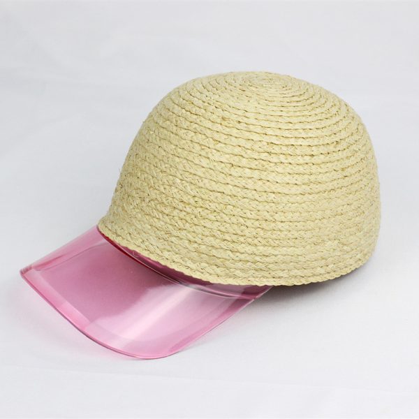2024 wholesale candy color baseball raffia grass hats beach summer designer hats custom trucker dad cap - Image 2