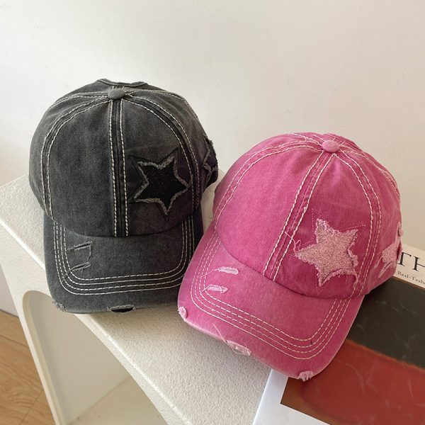 2024 candy color embroidered star baseball hats cowboy custom fitted cap snap back hats sports western caps - Image 3