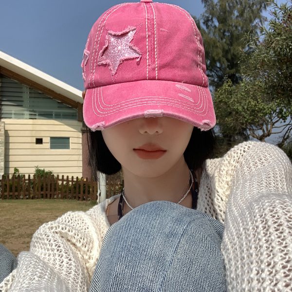 2024 candy color embroidered star baseball hats cowboy custom fitted cap snap back hats sports western caps - Image 5