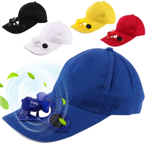 Custom logo baseball hat sun visor hats with fan candy color caps kids summer snap back hats designer baseball cap - Image 3