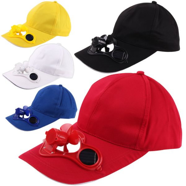 Custom logo baseball hat sun visor hats with fan candy color caps kids summer snap back hats designer baseball cap - Image 5