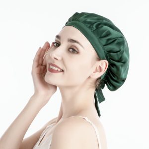 2024 new wholesale 100%Silk sleeping cap Really silk Shower hat Lady sleeping cap