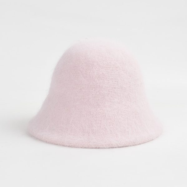 2024 new wholesale knitted rabbit fur other hats custom winter Bucket hats custom INS style rabbit fur hat Winter warmth - Image 3