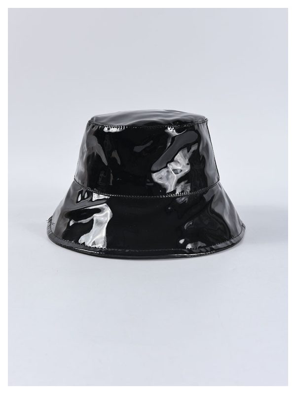2024 new wholesale fur Bucket hat custom winter cap hats & caps custom PU Bucket hat for women - Image 3