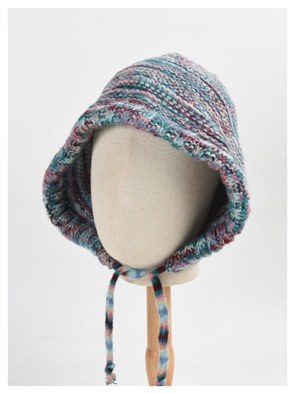 2024 new wholesale retro girls hat cap  knitted Bucket hat custom acrylic knitted custom winter hats custom - Image 3