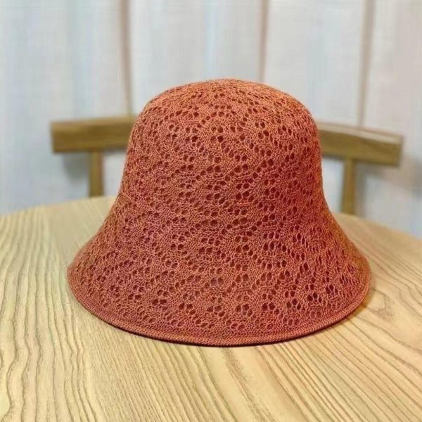 2024 new custom solid color reversible knitted hat fitted designer hat high quality sun caps for woman summer - Image 3