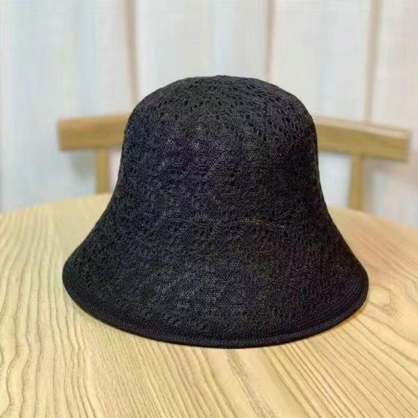 2024 new custom solid color reversible knitted hat fitted designer hat high quality sun caps for woman summer - Image 4