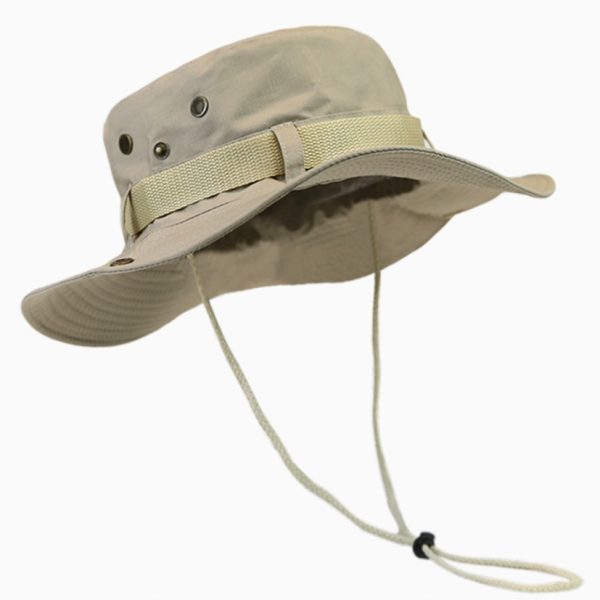 2024 new wholesale summer fishing cap embroidery cowboy hiking hats rope hats outdoor waterproof hats