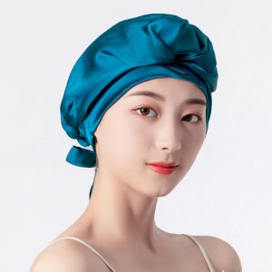 2024 new wholesale silk sleeping cap Shower hat brimless cap satin cap custom fitted women hats silk hats