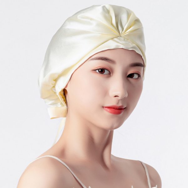 2024 new wholesale silk sleeping cap Shower hat brimless cap satin cap custom fitted women hats silk hats - Image 2