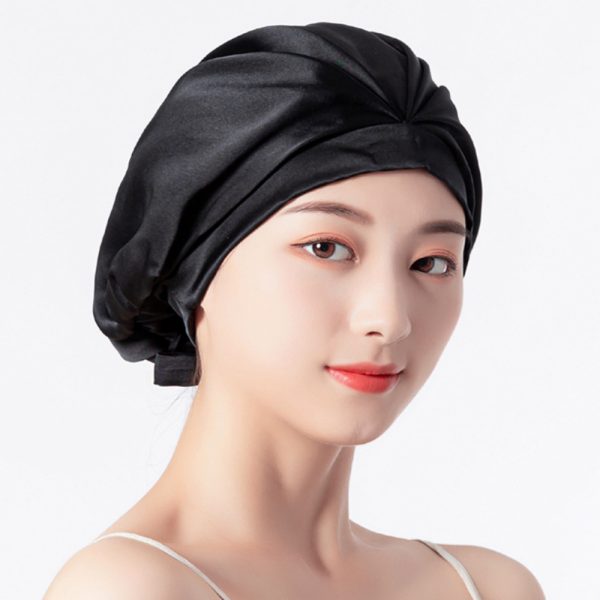 2024 new wholesale silk sleeping cap Shower hat brimless cap satin cap custom fitted women hats silk hats - Image 3