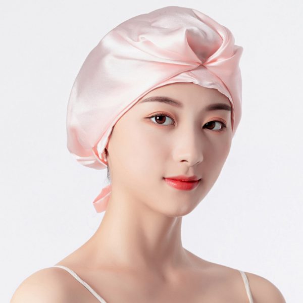 2024 new wholesale silk sleeping cap Shower hat brimless cap satin cap custom fitted women hats silk hats - Image 5