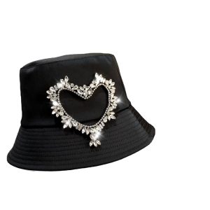 2024 wholesale bucket hats crystal fashion visor sun caps custom color bucket hats fitted designer caps
