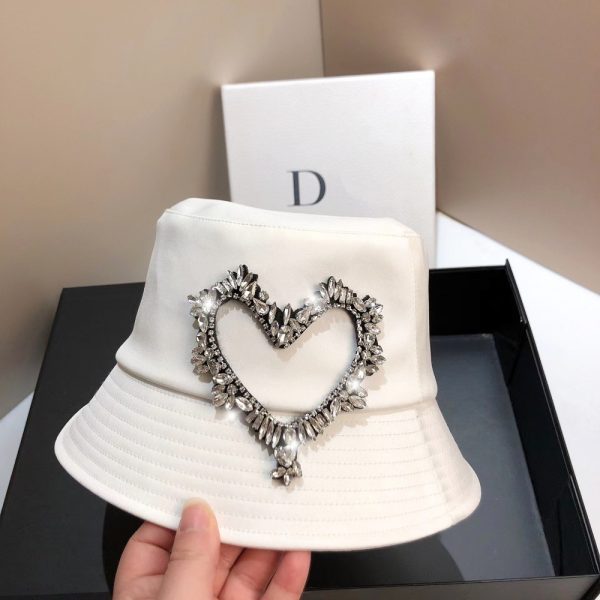 2024 wholesale bucket hats crystal fashion visor sun caps custom color bucket hats fitted designer caps - Image 6