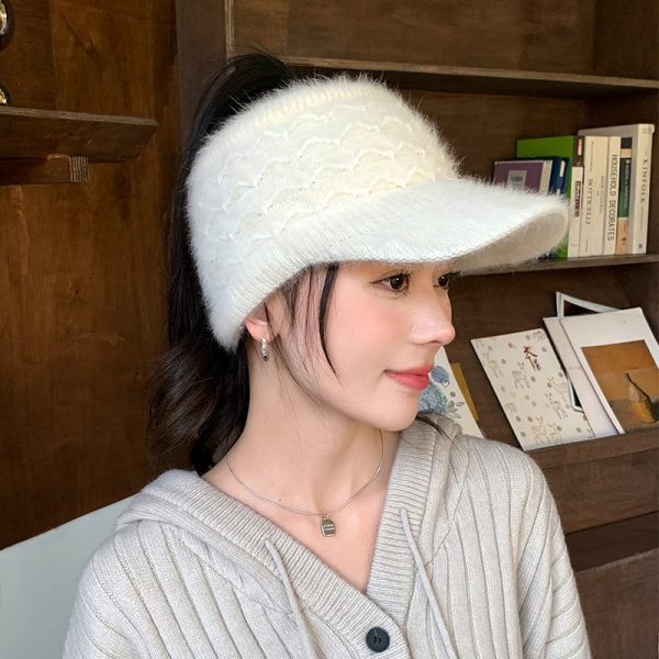 2024 wholesale Autumn and winter  Women Winter Hats Knitted Wool Cap Sequin Applique Earflap Hat Beanie Cap - Image 6
