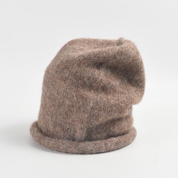 2024 wholesale Solid color wool knitted hat INS style wool beanie hat fashionable outdoor ear protection bennie hat - Image 6