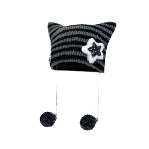 2024 wholesale star knitted hijab hats cute kids cap baby plain custom designer caps part fedora hats