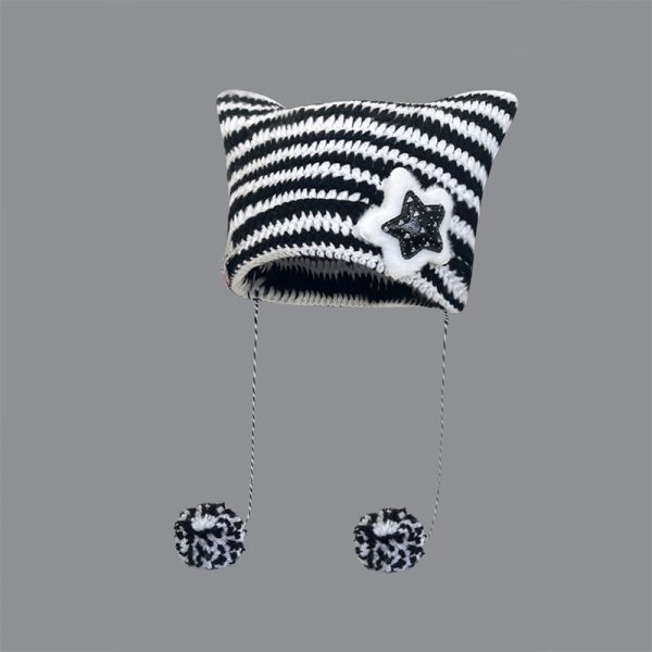 2024 wholesale star knitted hijab hats cute kids cap baby plain custom designer caps part fedora hats - Image 6