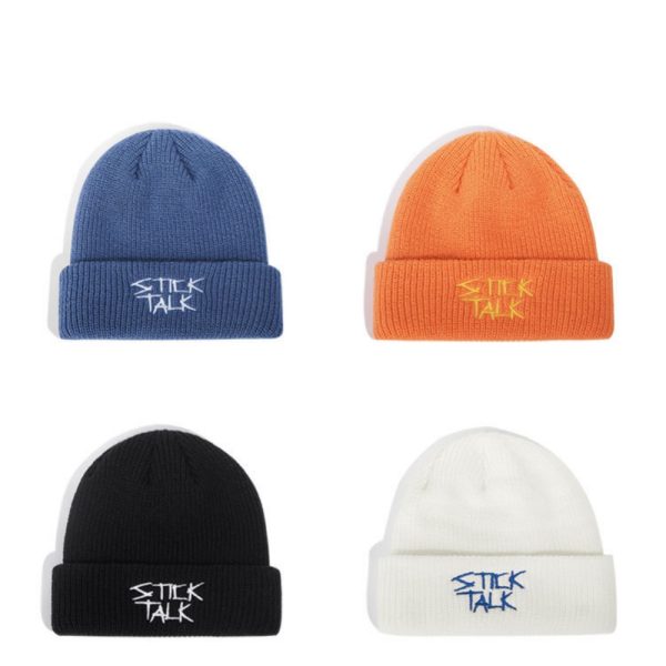 custom party knitted winter hat embroidered warm hat beanie knitted cap wholesale 2024 blank designer cap - Image 6