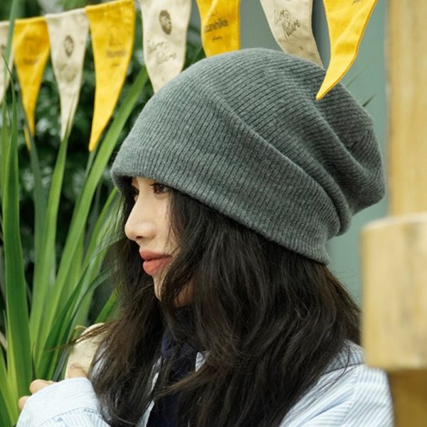 beanie fedora hats running flex fit custom color knitted hat wholesale solid color caps designer hats - Image 3