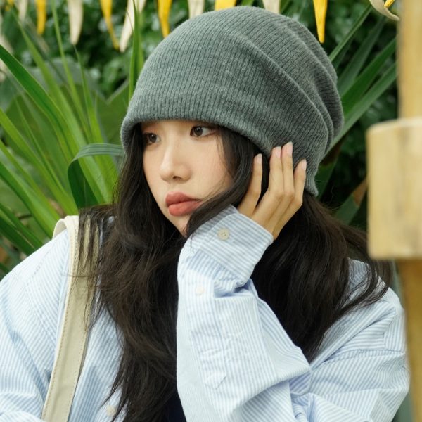 beanie fedora hats running flex fit custom color knitted hat wholesale solid color caps designer hats - Image 4