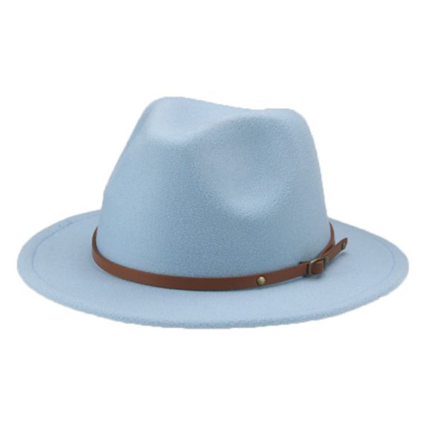 2024 custom black boy and gril new Fist solid color top hats wholesale woolen Panama hat Festive  top hat kid trilby - Image 4