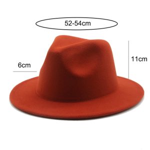 2024 custom black women and men new solid color top hats wholesale woolen Panama hat Festive  top hat kid trilby