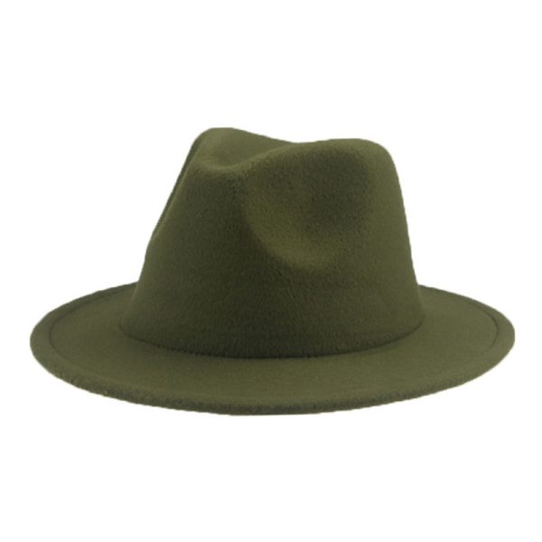 2024 custom black women and men new solid color top hats wholesale woolen Panama hat Festive  top hat kid trilby - Image 3