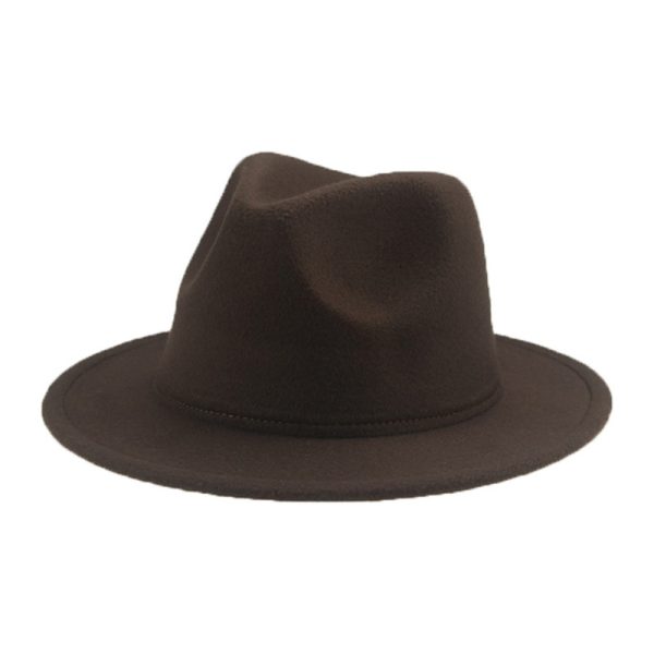 2024 custom black women and men new solid color top hats wholesale woolen Panama hat Festive  top hat kid trilby - Image 4
