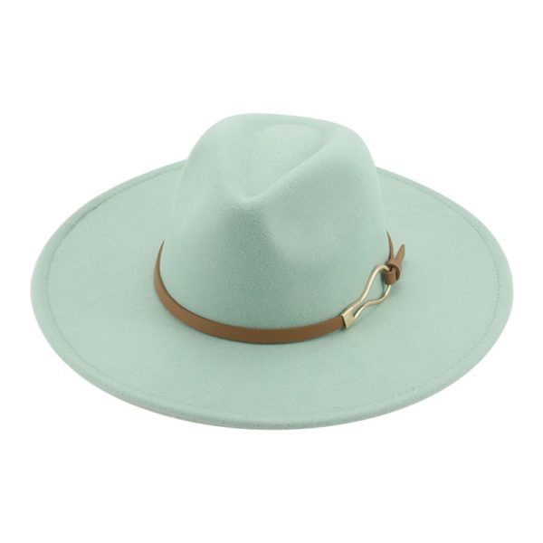 Solid color top hat panama hat custom color formal caps unisex box hat church western wedding cap wholesale caps - Image 3