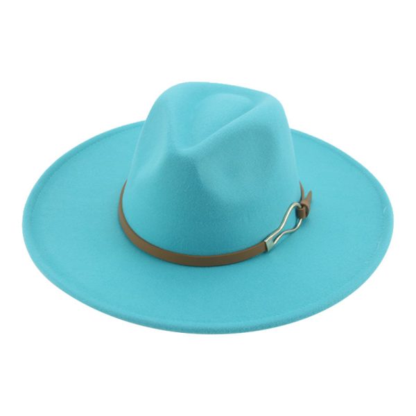 Solid color top hat panama hat custom color formal caps unisex box hat church western wedding cap wholesale caps - Image 6